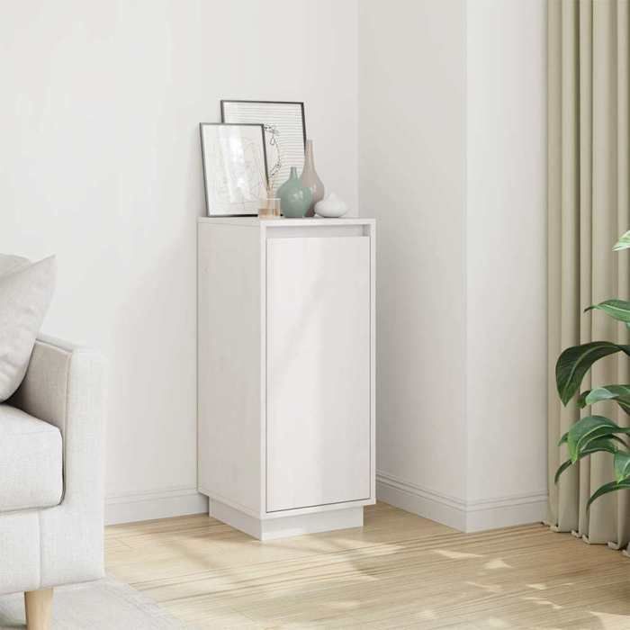 ENFILADE de Rangement ZENCORE® - Cadre solide - Commode salon/Buffet de Cuisine - Blanc 315x34x75cm - bois massif de pin B272921152
