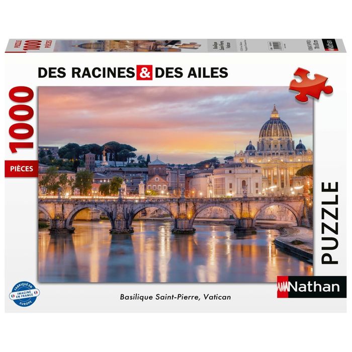 Puzzle 1000 pièces : Basilique Saint Pierre Vatican Ravensburger Nathan - vue 2