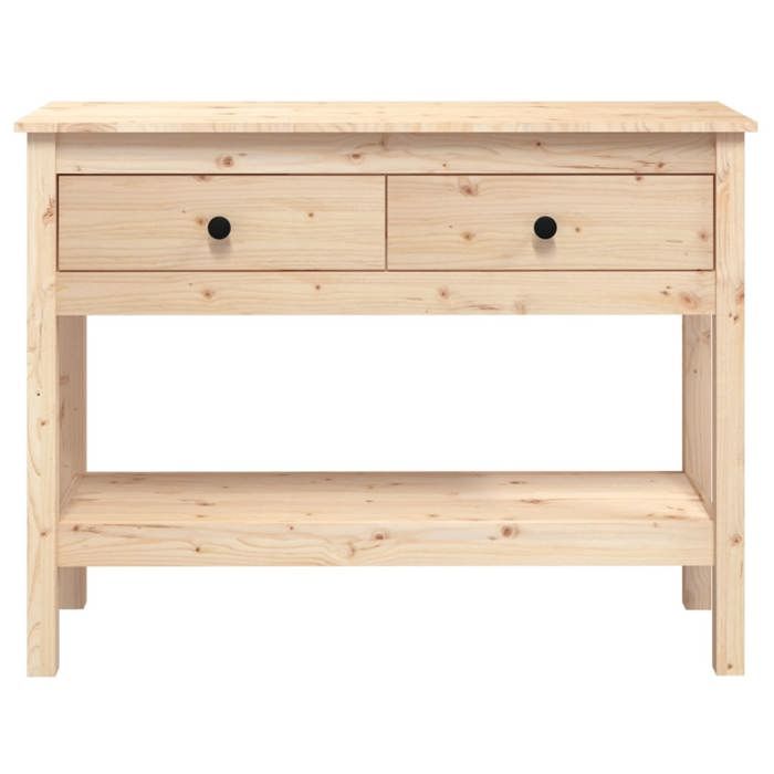 Elégant Bout de Canapé Brun - Table console 100x35x75cm - bois massif de pin PRO7745873704578
