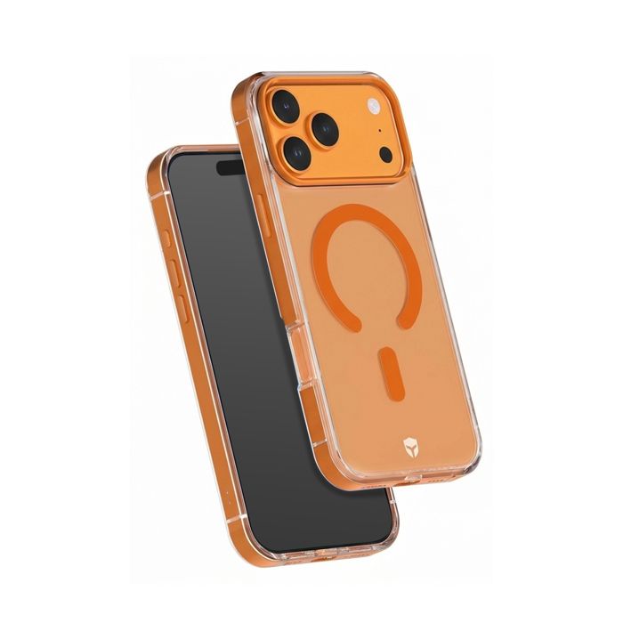 Coque pour iPhone 17 Pro Max MagSafe Contour Métal Antichocs 2m Premium FORCE CASE Orange