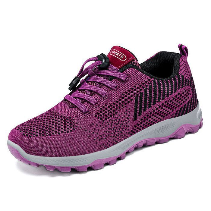 Chaussures sport Femme Semelle souple Respirant Légères Enfilage facile Violet