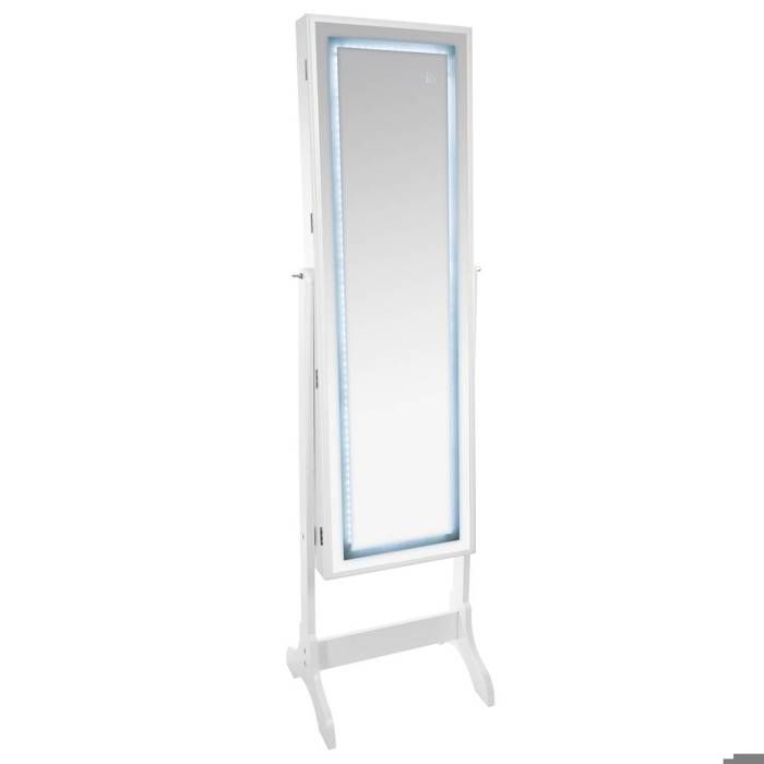 Armoire à bijoux LED Bettany blanc 47x155cm - Atmosphera Créateur dintérieur Armoire à bijoux LED Bettany blanc 47x155cm - Atmosphera Créateur dintérieur