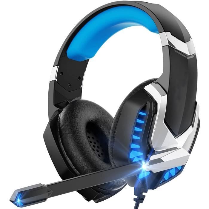 Micro Casque PS4 PS5 Gaming, Casque Audio Stéréo Basse avec LED Lumière,  Casque Gaming Bien Anti-Bruit, Casque Gamer Confortable Com - Cdiscount  Informatique