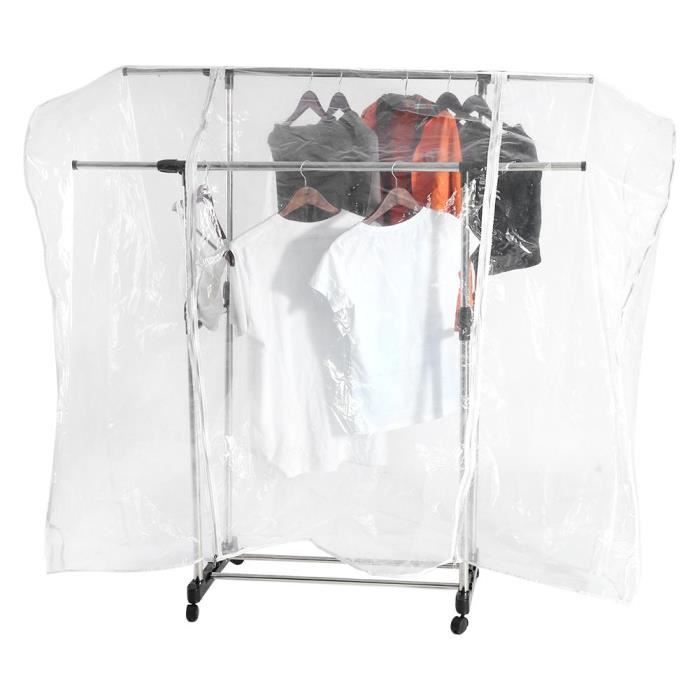 Housse de Protection pour Portant Grande Couverture Transparent de