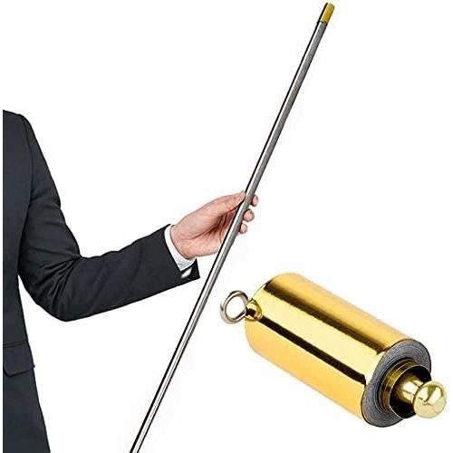 Baguette Magique Télescopique Orrdiffi - Métal Doré - 110cm - Pour Magiciens Pros