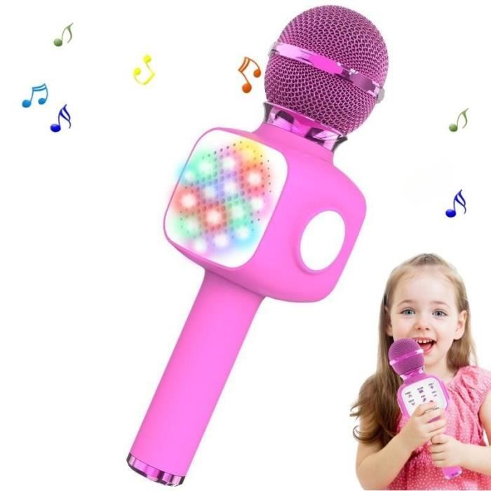 Microphone sans fil enfants,2 en 1 Veilleuse Micro Jouets avec bluetooth  pour enfants de 5 6 7 8 9 10 11 12 ans ,Rose - Cdiscount Jeux - Jouets