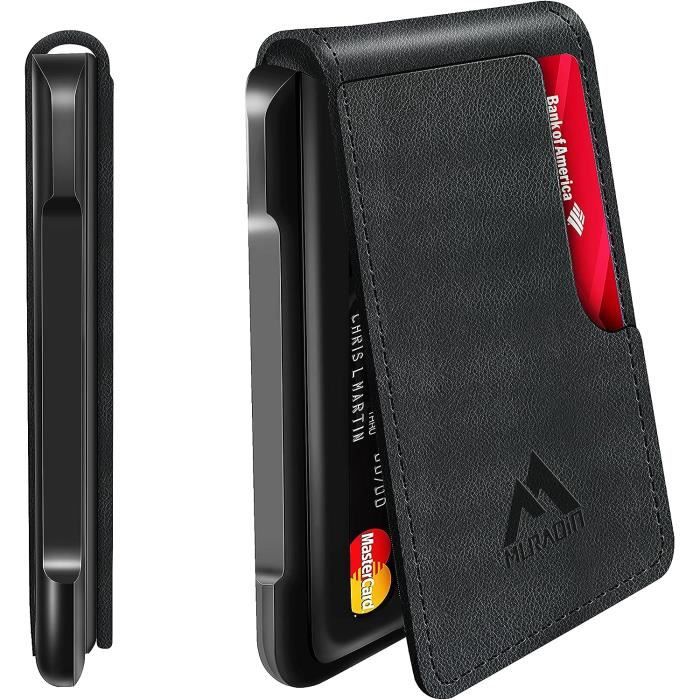 Porte-cartes Homme En Alliage D'aluminium Et Cuir PU - Multicolore, Neuf Avec étiquettes