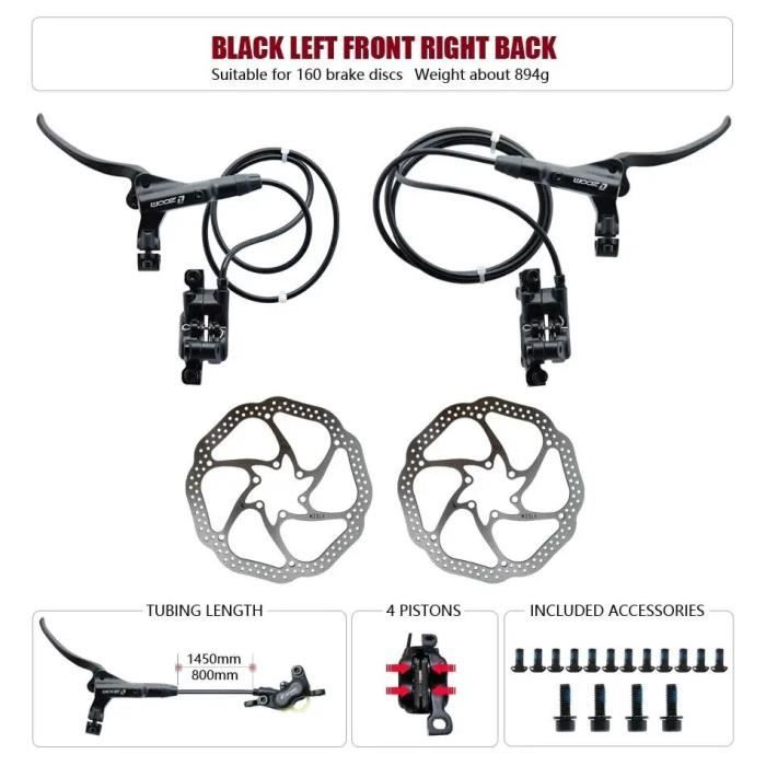 Freins à Disque Hydrauliques De Vélo Ensemble D'étriers Avant