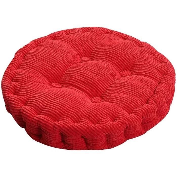 Coussin Rond Pour Chaise Papasan - 70x70 Cm, Gris - Remplissage Coton PP épais - Pour Jardin, Balcon, Salon