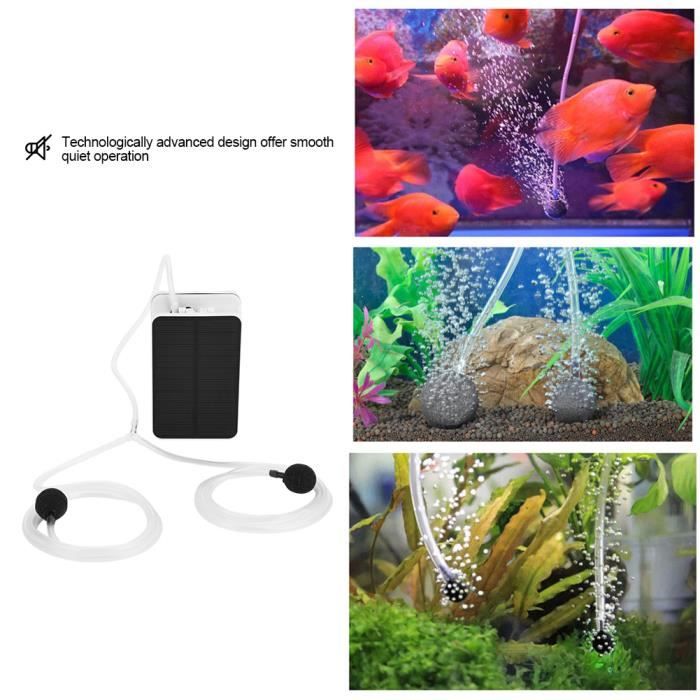 Pompe à Air Solaire 2.5W AIYING - Aérateur Oxygène Aquarium Étang Avec Tuyau Et Pierres à Bulles