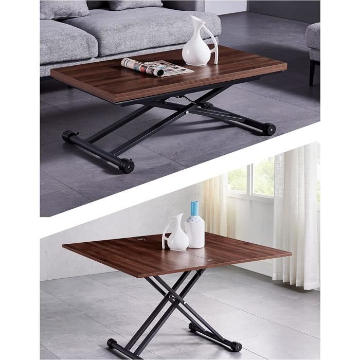 , Table basse élévable, convertible en table à manger extensible