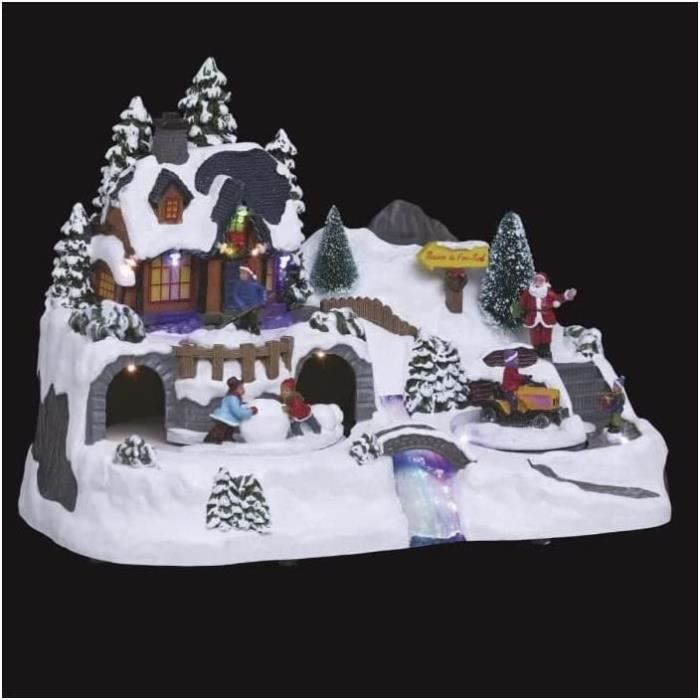 Maisons En Céramique Illuminées Pour Noël – Décoration De Village De Noël Lumineux, Pour Cheminée, Table, Fenêtre, Ambiance Festive - 5