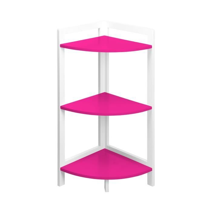 Meuble D Angle 3 Etageres En Mdf 30 30 H70cm Douceur D