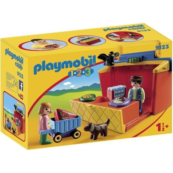 Playmobil® 1.2.3 - Ferme transportable avec animaux - 6962