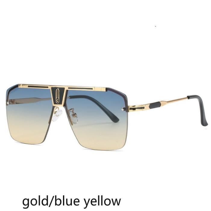 Lunettes De Soleil Vintage Homme/Femme - Monture Plastique - Verres Dégradé UV400 - Tendance Luxe