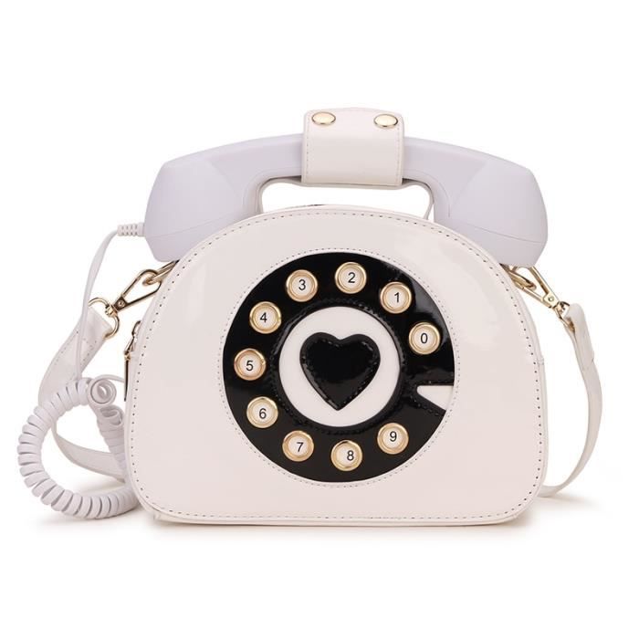 SAC A MAIN,Nouveau Design amusant Vintage chérie téléphone Style mode  femmes sacs à main et sacs à main sac - Type WHITE - Achat / Vente Nouveau  Design amusant Vintage - Cdiscount