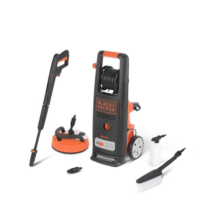 Black - Decker Black+Decker BXPW2000PE Nettoyeur Haute Pression avec Patio Cleaner Deluxe et Brosse Fixe (2000 W, 140 bar, 440 l/h)