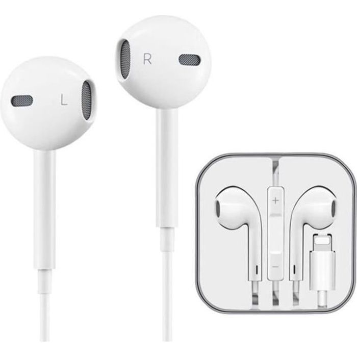 Apple EarPods avec connecteur Lightning, Ecouteur pour iPhone SE/11/11 Pro  Max/X/XS Max/XR/8/8 Plus/7/7 Plus - Cdiscount Téléphonie