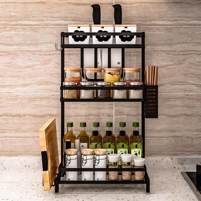 Étagère De Cuisine Acier Inoxydable - Extension Comptoir, Capacité 30 Kg, Hauteur Réglable, Facile à Nettoyer - 8