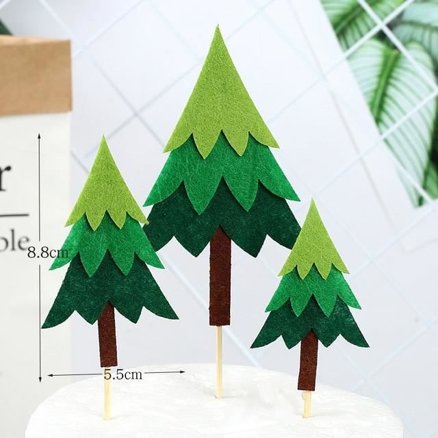 Arbre De Couleur 3pc Dessin Dessin Anime Pour Fete D Anniversaire Theme Animal Decoration De Gateau Decora Cdiscount Maison