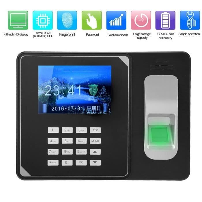 Machine De Présence D'empreintes Digitales, Pointeuse Biometrique A