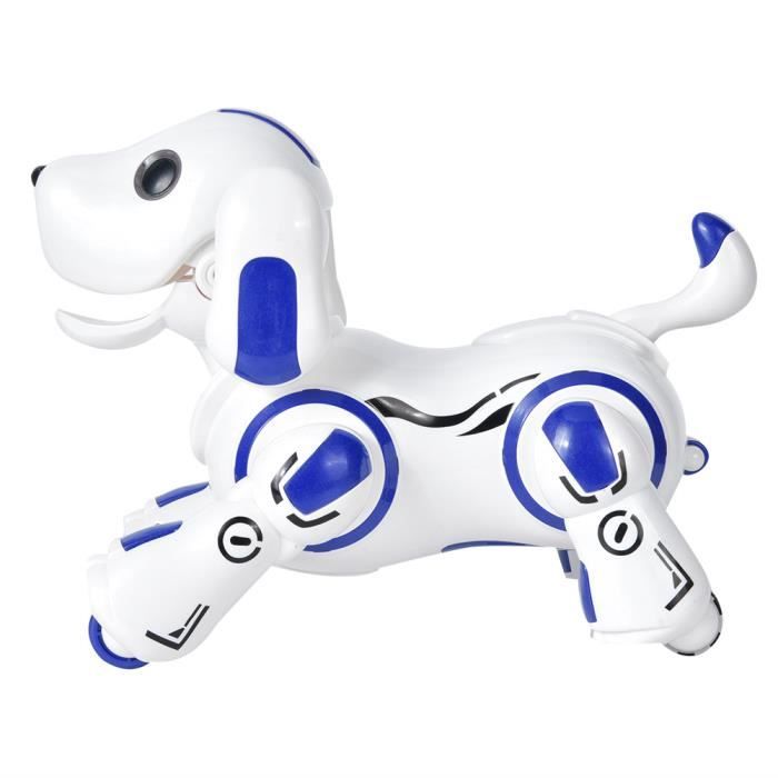 Robot Chien Télécommandé 13,5 Cm – Capteurs Tactiles, Lumières LED, 2 Modes Interactifs – Dès 3 Ans, Piles AA Non Incluses – Jouet Animé