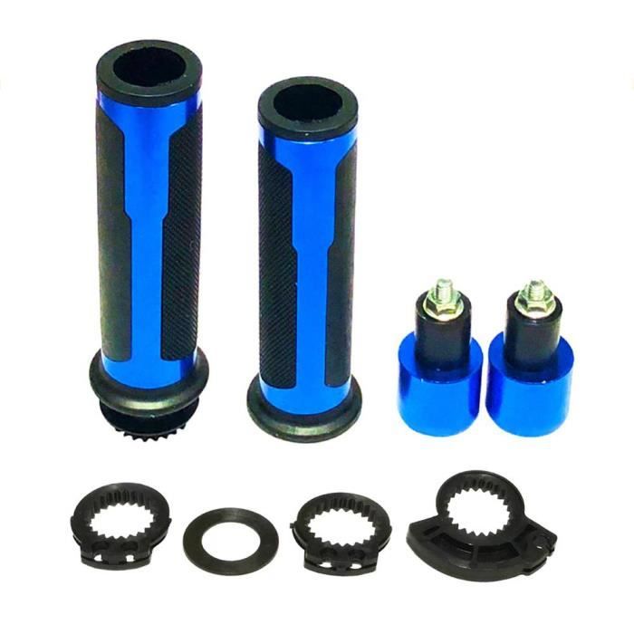 Poignées Universelles Pour Moto Et Scooter - Diamètre 22/24-25mm - Couleur Bleu V6