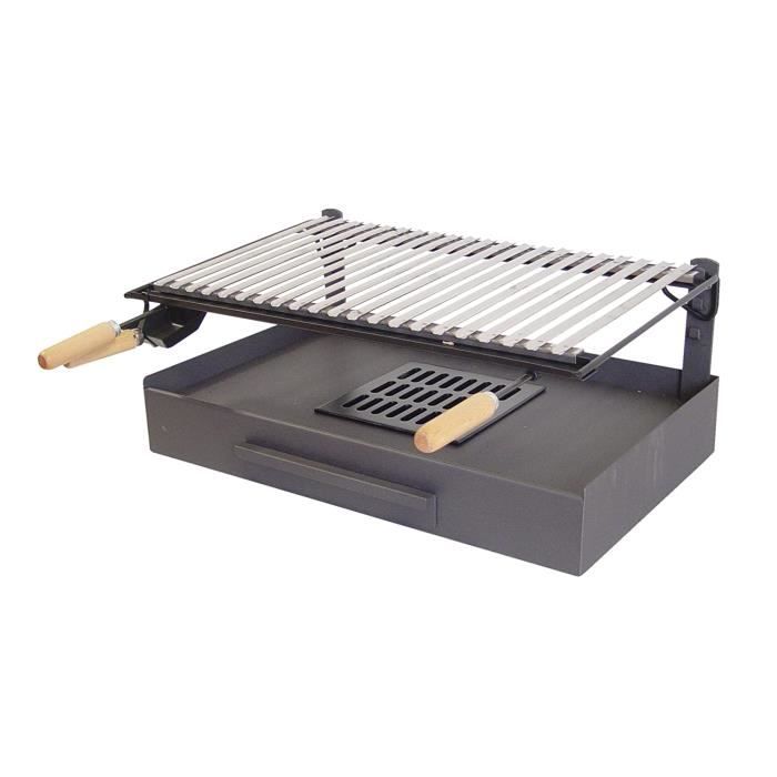 Cassetto Barbecue IMEX EL ZORRO - 46x41x35 Cm, Nero, Per Legna E Carbone, Con Griglia - Foto 9