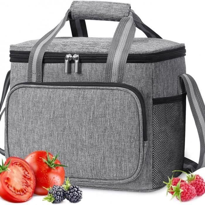 15L Sac Isotherme Glacière Souple Isotherme, Sac Picnic Pliable Grande Capacite Impermeable Sac Refrigerant A Repas Gris 95005147
