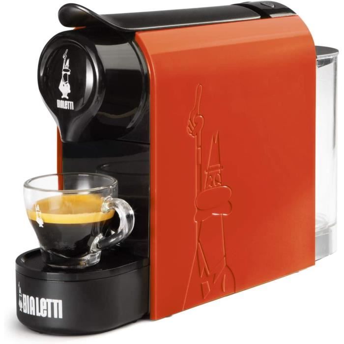 Bialetti Gioia - Machine a cafe expresso, tres compacte, pour capsules en aluminium Bialetti il Caffe d'Italia, orange