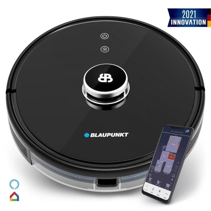 Blaupunkt Bluebot XTREME Aspirateur Robot – Aspirateur + Laveur Connecté Wifi – Aspiration de 3000 Pa - Commande Appli