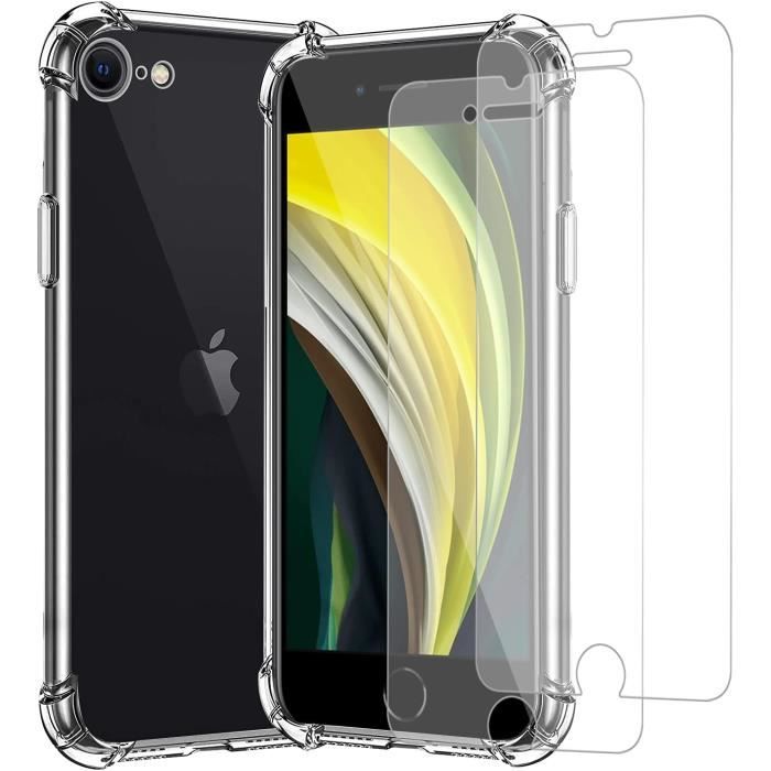2x Protection écran Verre Trempé Pour IPhone SE 2022/2020, 7, 8, 6s, 6 - Neuf