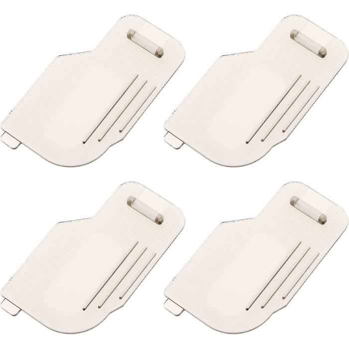 Lot De 4 Plaques Protection Interrupteur - Décoration Murale Blanche 15,5x15,5 Cm