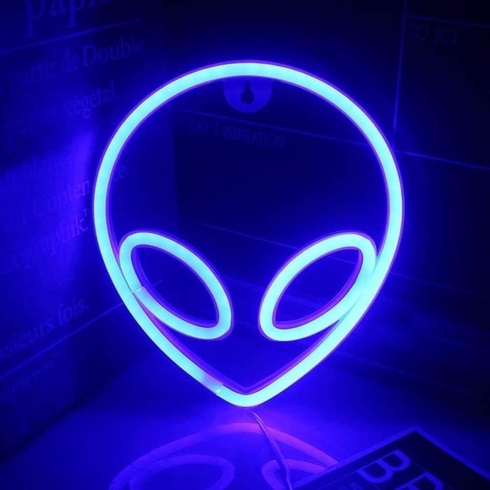 Néons Planète – Lampe Murale LED Bleue Et Chaude USB Ou Piles, Décoration Chambre Enfant, Salon, Bar, Ambiance Cosy Et Rêveuse