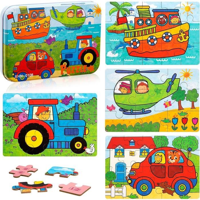 Puzzles Magnétiques Créatifs Avec Boîte De Transport - Jouet Éducatif Pour Enfants Dès 3 Ans, Garçons Et Filles