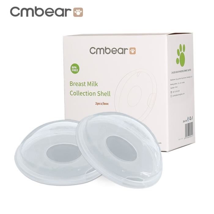 Coquilles Allaitement Réutilisables - 2 Pièces - Silicone Alimentaire Sans BPA - Recueil Lait Maternel - Anti-fuites - Coussinets Lavables - Idéal Nouvelles Mamans