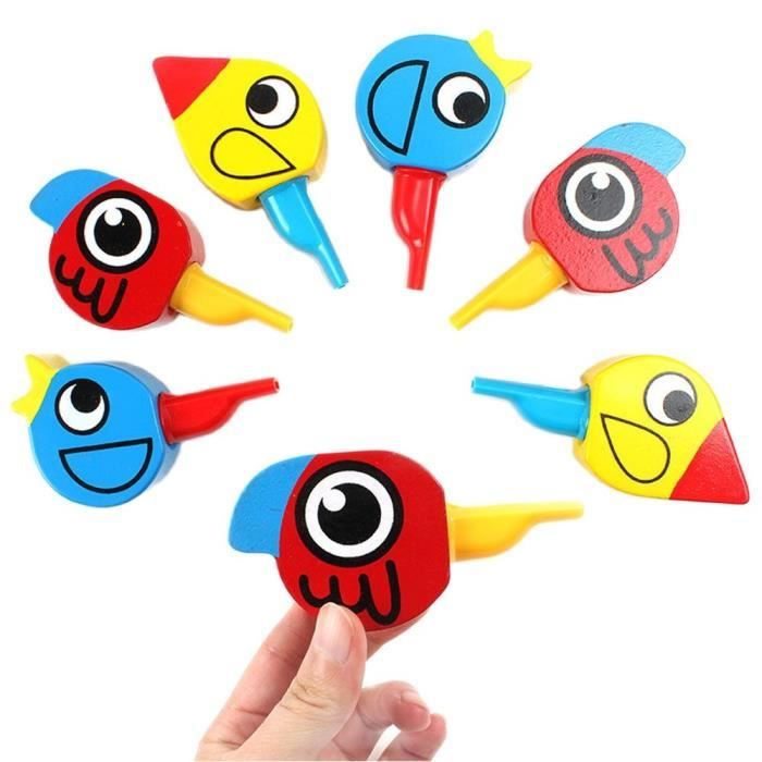 Ancen jouet muscal tôle clc-clac cr-cr clown jouant du canard