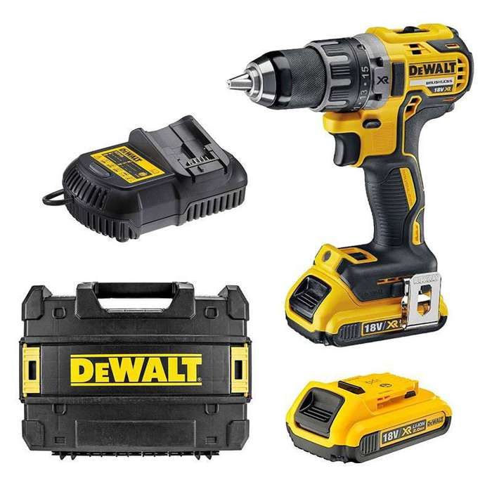 Perceuse visseuse 18V DEWALT + 2 batteries 2Ah + chargeur + coffret T STAK DEWALT DCD791D2 - vue 3