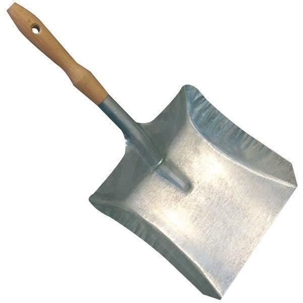 Pelle à poussière en fer - manche en bois
