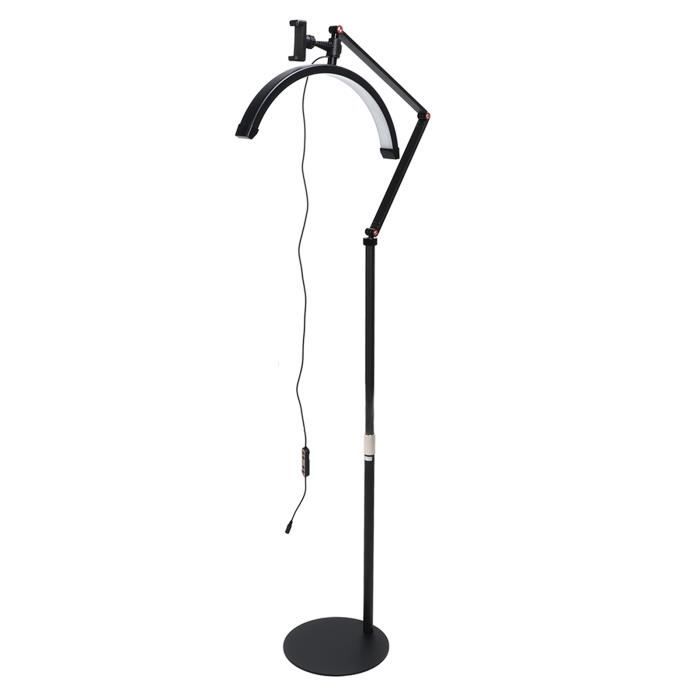 Lampe Cils Demi-Lune YAyusi - Anneau LED Réglable - Support Téléphone