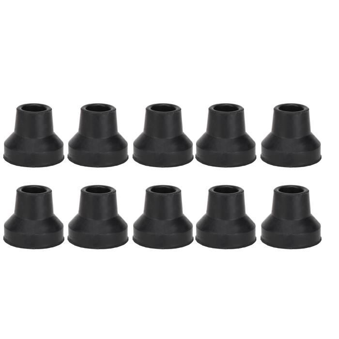 EBTOOLS Pointes de canne Lot de 10 embouts de canne en caoutchouc antidérapants résistants à l