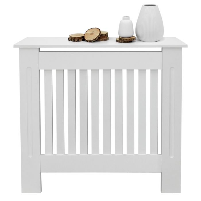 ECD Germany Cache-Radiateur Chauffage Moderne - 78x19x82cm - Blanc Étagère en Bois MDF Housse Décorative Robuste Style Maison ECD Germany Cache-Radiateur Chauffage Moderne - 78x19x82cm - Blanc Étagère en Bois MDF Housse Décorative Robuste Style Maison