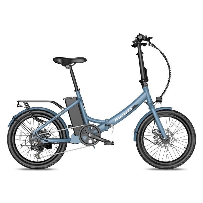 Vélo électrique FAFREES F20-LIGHT 250W Vélo Pliant 25 km/h 36V 14,5Ah 7 Vitesses Bleu avec Cadeau Pompe