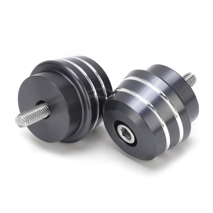 Embouts Guidon Moto 22mm Noir - Aluminium CNC - Anti-Vibration Universel