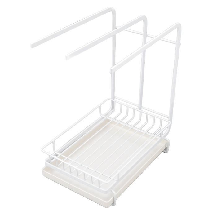 Support Magnétique Flexible Porte-Torchon Évier - Aimanté Noir 23 Cm