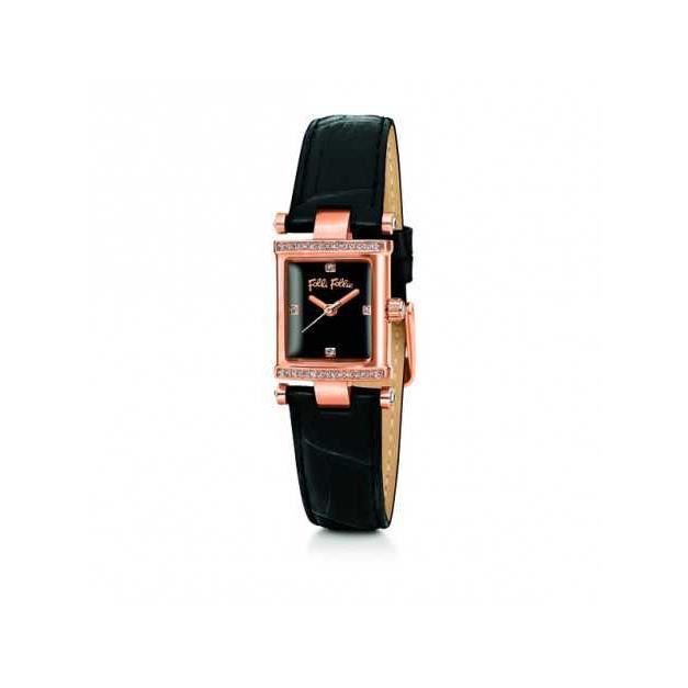 Montre Femme - Folli Follie - WF13B037SSS - Cuir Noir - Quartz - Ø 18 mm Montre Femme - Folli Follie - WF13B037SSS - Cuir Noir - Quartz - Ø 18 mm