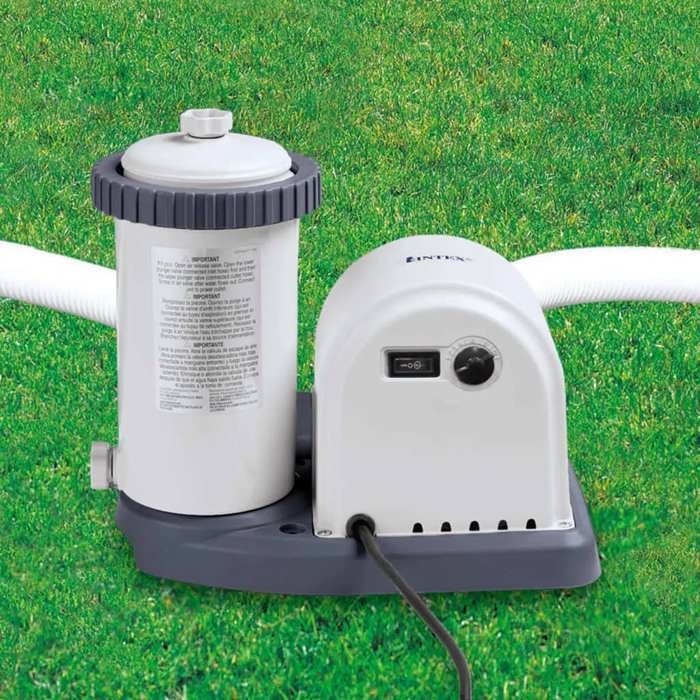 Intex Pompe filtrante à cartouche 5678 L / h 28636GS pompe de filtration filtre de piscine pompes de filtration filtres - vue 1