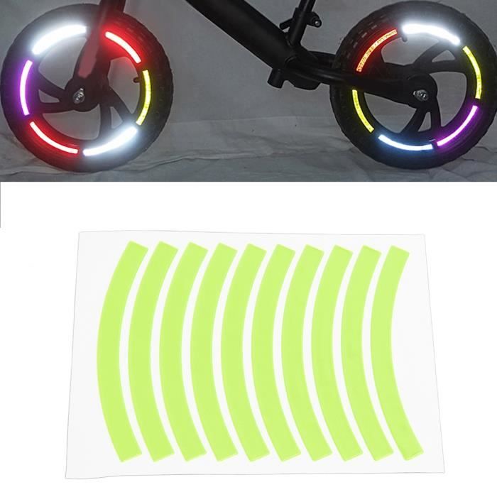 keenso Autocollants réfléchissants pour vélo pour enfants Enfants Balance  Vélo Autocollants sport accessoires Jaune fluo
