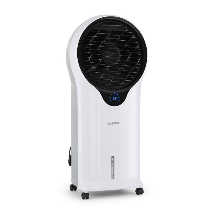 Rafraîchisseur d'air - Klarstein - Ventilateur humidificateur d'air - silencieux - mobile - Blanc