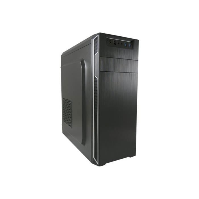 Boîtier PC – LC Power – Classic 7038B – Tour midi ATX – Noir aluminium brossé – USB 3.0